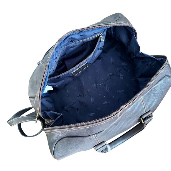 Links & Kings Leather Club Duffel Bag Brown Cafe - Picture 10 of 16